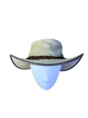 Barmah Suede Leather Beige Western Hat With Braided Band Outback Style Sz  XL